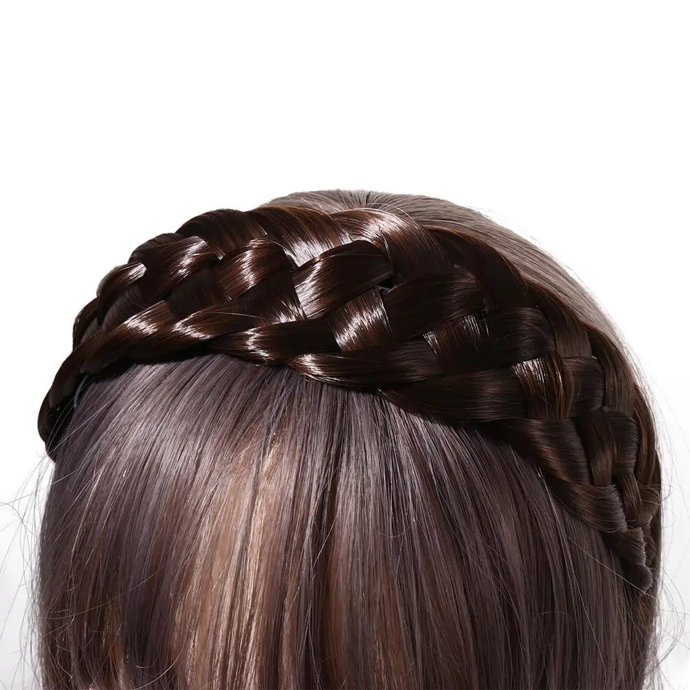 الحلو عدم الانزلاق هيكل السمكة جديلة تويست مضفر واسعة الحواف شعر مستعار عقال واسعة الشعر هوب الكورية نمط أغطية الرأس الإناث العصابات الشعر