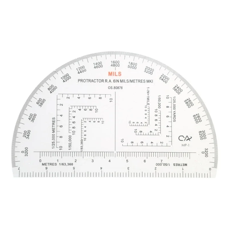 Map Coordinate Scale Protractor Romer Grids Reference Tool