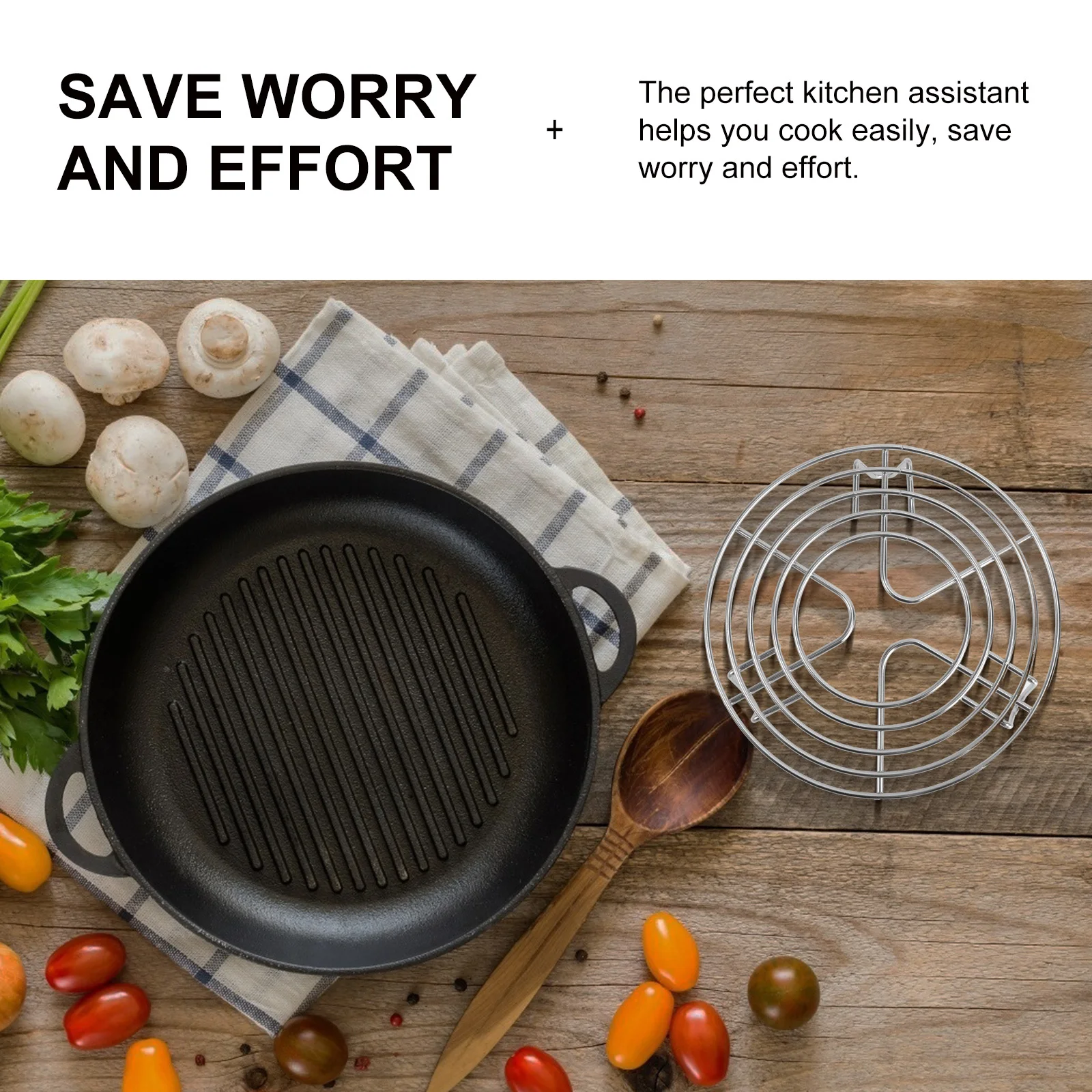 

Stainless Steel Round Steamer Rack Multifunction Cooking Steam Stand Cooling Rack Easy Carry Baking Steam Holder