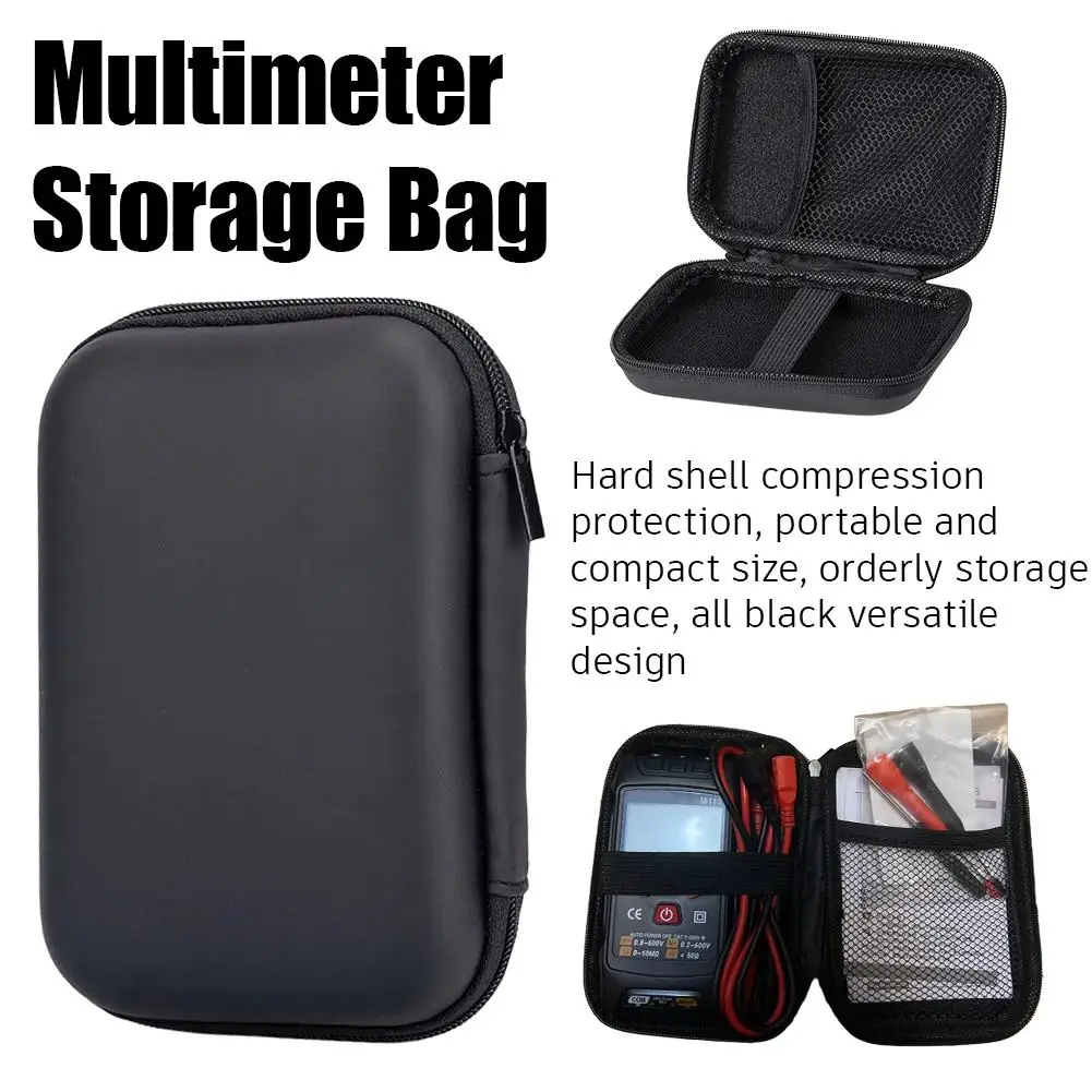 Hard Multimeter Shockproof Case EVA Bag 14x10x4cm Portable Shockproof EVA Storage Case Car Emergency Starting Power Storage Bag
