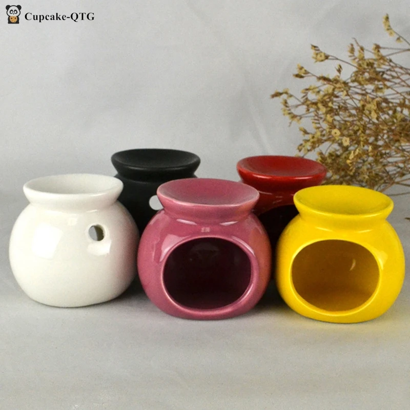 Mini Incense Holder Home Living Room Decor Ceramic Candle Holder Porcelain Aroma Burner Essential Oil Diffuser Fragrance Stove