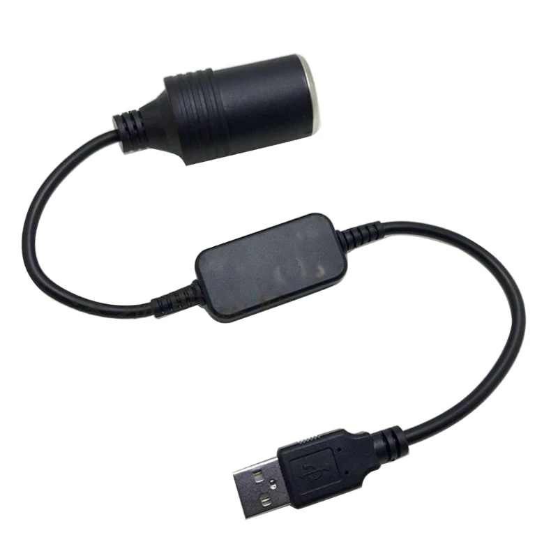 Upgraded Socket Female Step Up Converter Cable USB Port Converter Power From 5v to 12v for GPS- Dropship