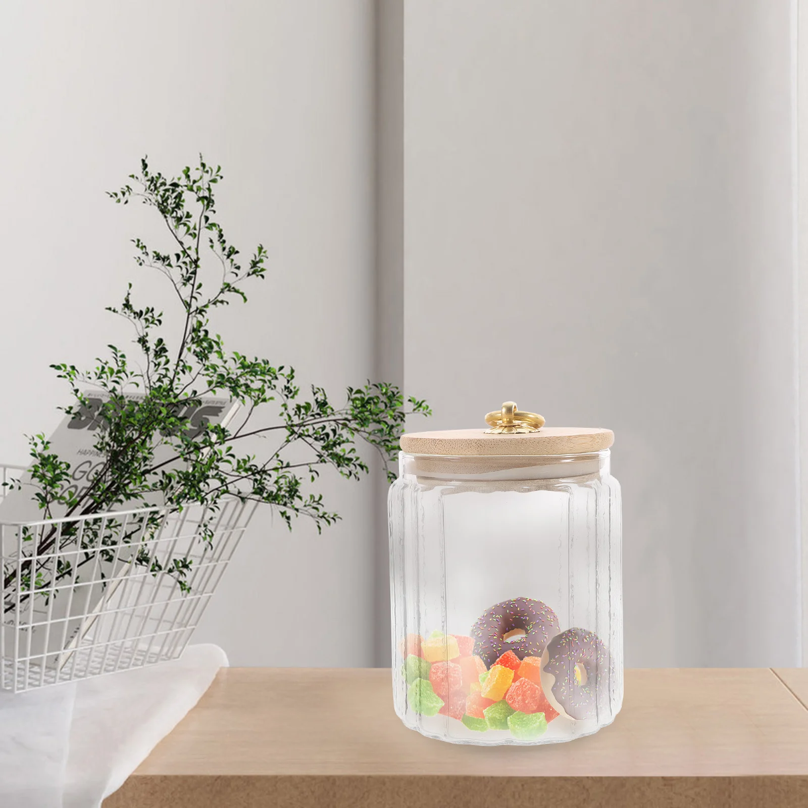 

Glass Storage Jar Large Capacity Airtight Tea Leaf Canister Clear Container Coffee Sugar Candy Dish Glass Containers