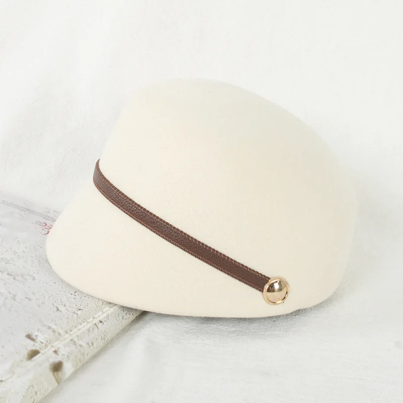 قبعة بيريه من الصوف الحراري للنساء للخريف والشتاء، قبعة أنيقة للفروسية، كاجوال للاستخدام اليومي في الهواء الطلق