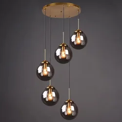 Italian Designer Glass Ball Led Pendant Lamp Kitchen Restaurant Island Living Room Bedroom Chandelier Home Lighting Decoration