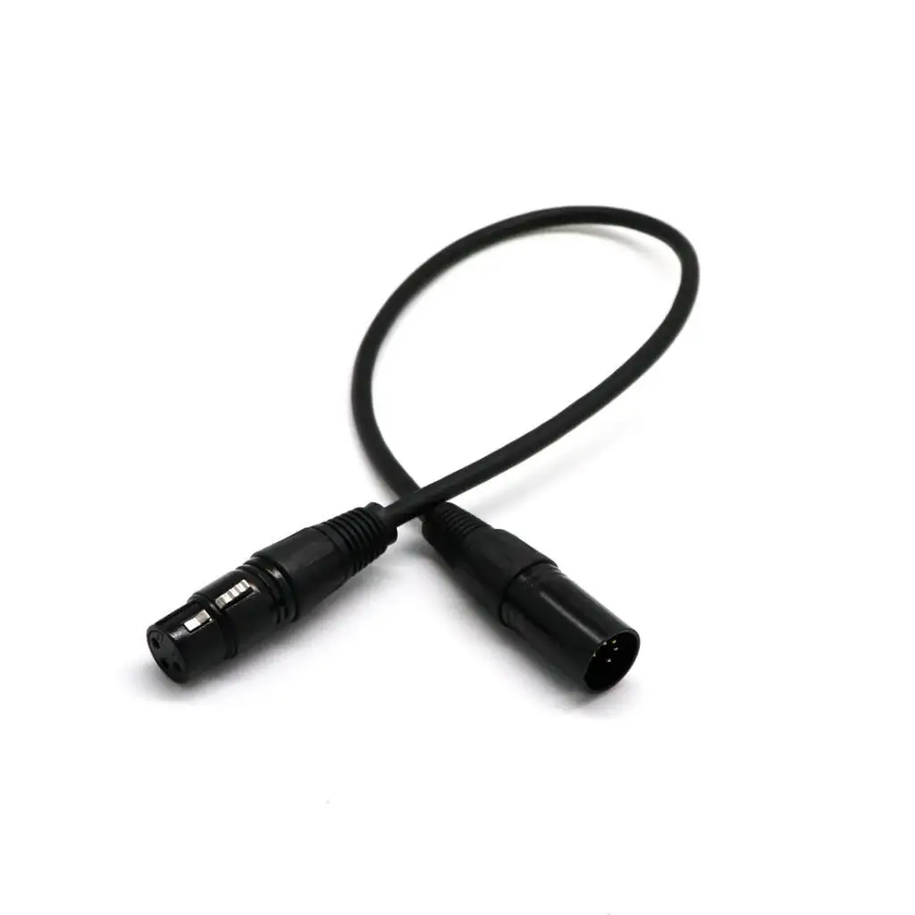 محول DMX 5-Pin DMX ذكر إلى 3-Pin XLR أنثى كابل محول سلك الرصاص