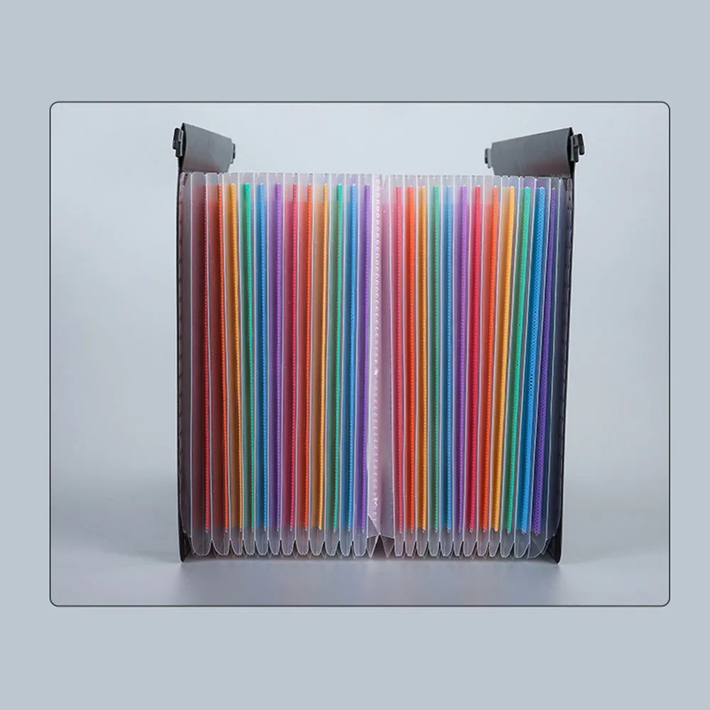 A4 Large Capacity Accordion File Folder 25 Slots Double-sided Hanging Storage Organizer For Tests Documents Archives