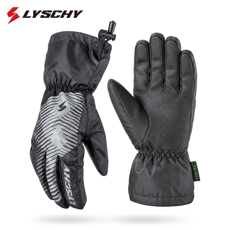 LYSCHY Motorcycle Riding Rainproof Outer Gloves, Men Women Waterproof Windproof Over-Gloves, Anti-Slip Palm Outer Rain Gloves