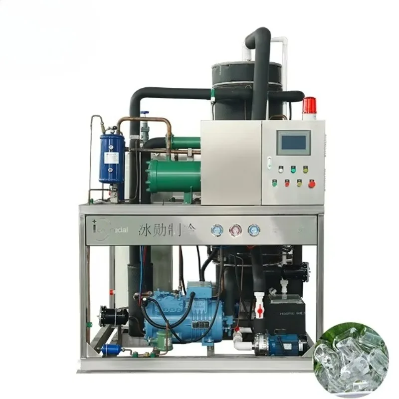 Commercial 5 Ton Ammonia Brine Block Ice Maker Industrial Ice Making Machine High Efficiency Cooling For Seafood Preservation