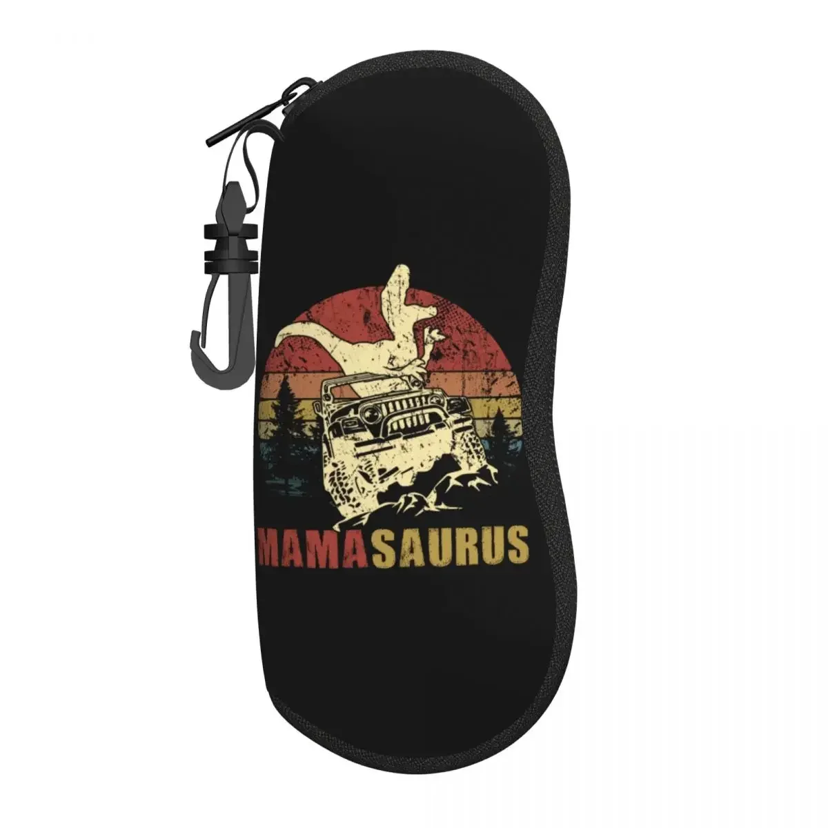 Custom Mamasaurus T Rex Dinosaur Eyeglass Glasses Case Vintage Mom Gift Mothers Day Mama Saurus Sunglasses Protective Bag