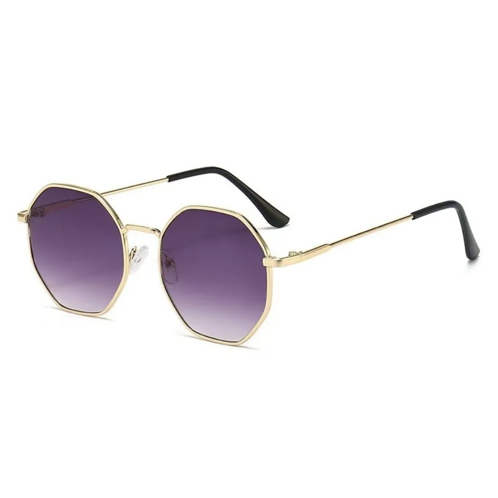 

Vintage Metal Full-frame Sunglasses Round Frame Scratch Resistant Sun Glasses Anti UV Street Photography Shades Eyewear Summer