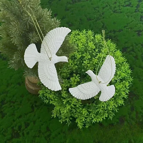 Colgante de estatua de Paloma transfronterizo, colgante creativo de resina para festival en casa, decoración de paloma de la paz para patio al aire libre