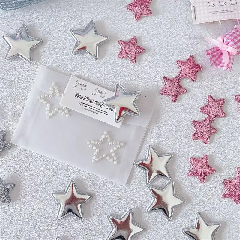 50/20 sweet and cool five-pointed star accessories shiny surface glitter powder star handmade DIY homemade mobile phone case glo