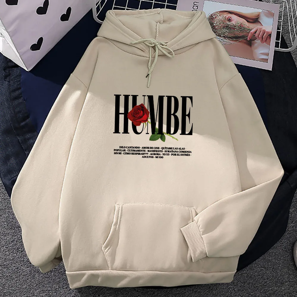 Felpe con stampa Rose Humbe felpa Casual invernale a maniche lunghe per l'inverno/autunno Streetwear felpa con cappuccio Unisex Soft pullover Hip Hop