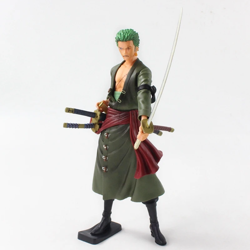 27cm One Piece Anime Figures Roronoa Zoro Combat Version Statue Action Figure PVC Collection Model Doll Ornaments Toys Kid Gifts