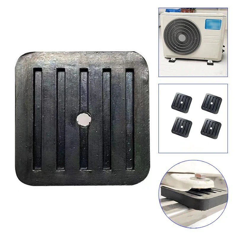 4Pcs Rubber Mount Shock Absorption Anti Slip Durable Anti Vibration Pad For Balcony Air Conditioner Outdoor Unit Outdoor Roofs