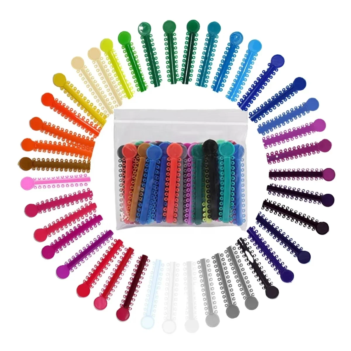 DENXY 1040 Stück/Packung Zahnärztliche Kieferorthopädische Elastische Ligaturen Gummibänder Elastische O-Ringe Hochwertige Kieferorthopädische Brackets – Detail 2