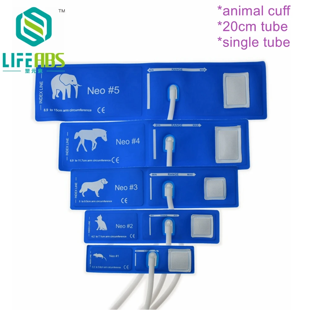 Universal Veterinary Blood Pressure Cuff Sleeve VET Animal Pet Sphygmomanometer NIBP Cuff Belt for Elephant Horse Dog Cat Mouse