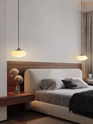 Spanish Marble Pendant Light Modern Minimalist Bedroom Bedside LED Lamp Decor Kitchen Bar Coffee Bathroom Long Line Chandelier