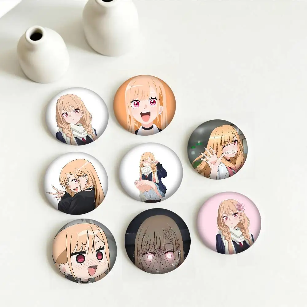 My Dress-Up Darling Marin Kitagawa 25mm 32mm 44mm 58mm 75mm Brooches Badges Pins for Accessories Gift