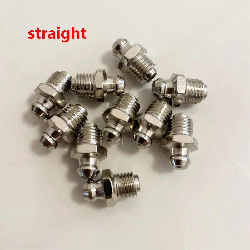 Stainless Steel Grease Nipple M6 M8 M10 Metric Male Thread Straight Elbow Type Oil Zerk Fitting for Grease Gun