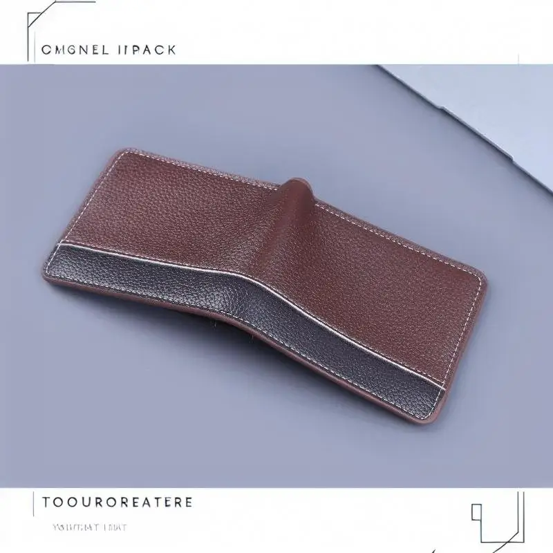 Minimalistische Herren-Geldbörse aus PU-Leder, Schwarz-Kaffee, große Kapazität, mehrere Fächer, zweifach faltbar, Ausweiskartenhalter, für Männer und Frauen – Detail 17