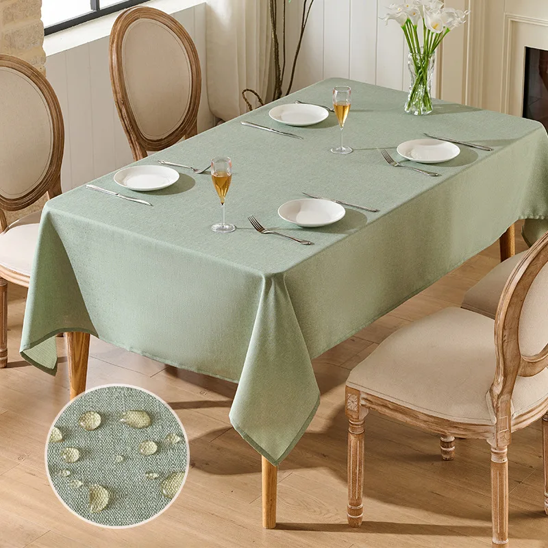 Rectangular Tablecloth Waterproof Stain-resistant And Wear-Resistant Suitable For Dining Tables, Parties And Home Decoration