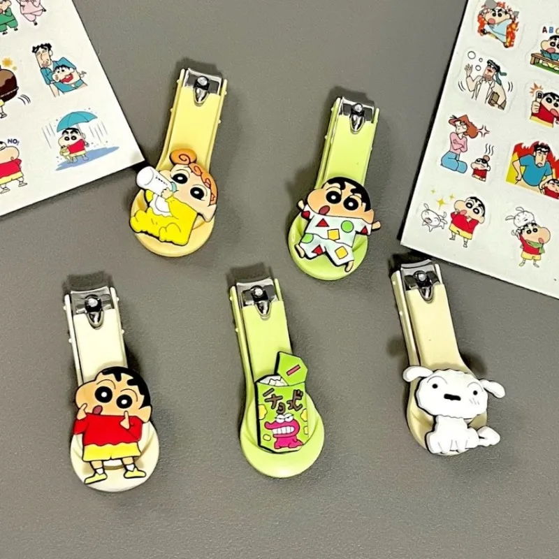 Crayon Shin-chan Children Cartoon Nail Clippers Anime Figure Portable Outdoor Fingernail Toe Scissors Kids Creative Nails Cutter