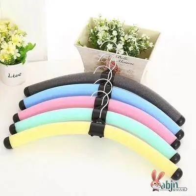 Soft Sponge Clothes Hangers 50 Pieces Anti-Slip for Clothing Stores Home Use Seamless Foam Clothes Hangers Cotton Foam Drying...