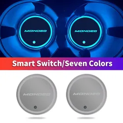 2pcs LED Car Luminous Coaster Cup Holder Anti-slip Mat Accessories For Ford Mondeo MK5 MK4 MK3 2007 2008 2009 2010 2011 2012