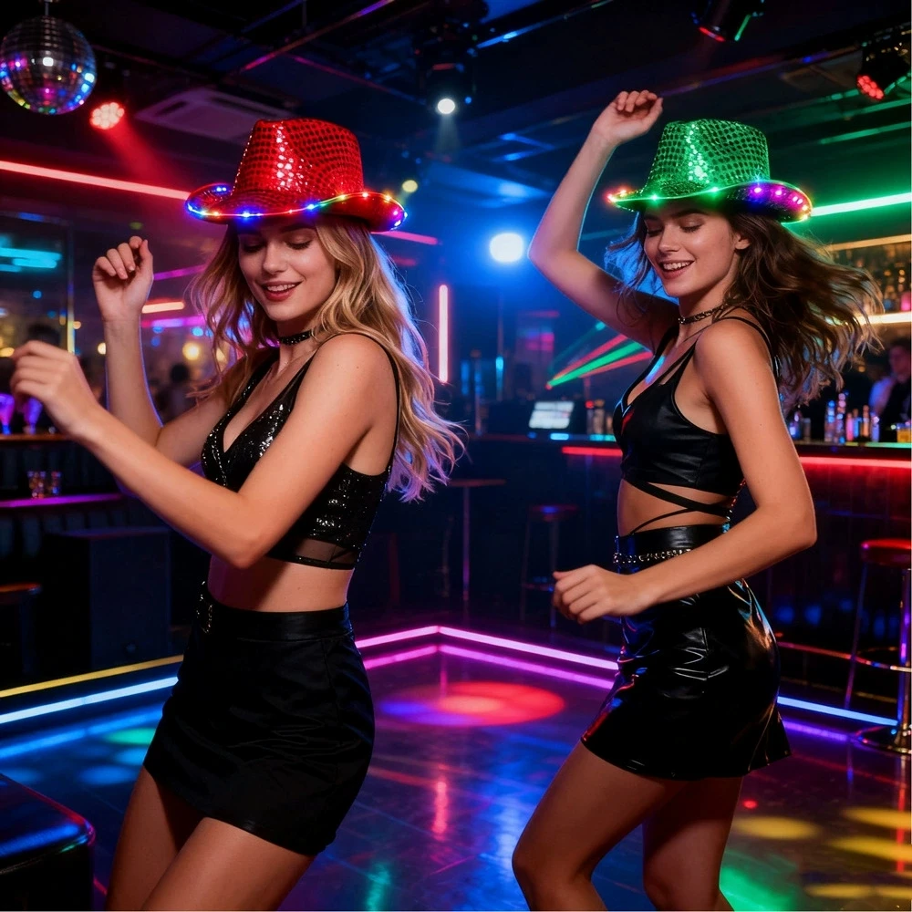 ブリンキーLEDライト付きカウボーイ・カウガールハット、点滅 - Party Hat Cone のレビューと価格