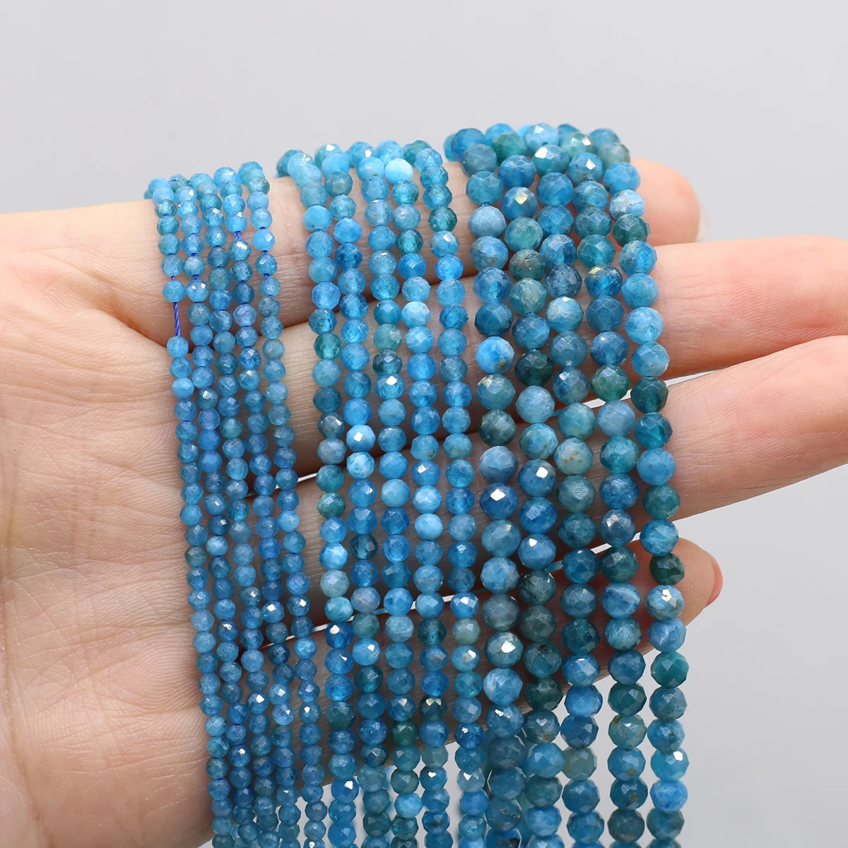 2/3mm Natural Stone Beads Faceted Apatite Loose Gemstone Bead for Jewelry Making Diy Women Bracelet Necklace Accessories