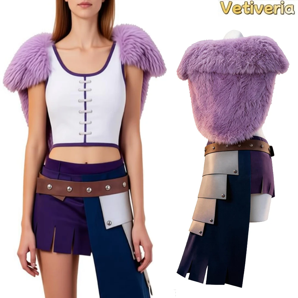 

Adult Nico Robin Vest Skirt Shawl Women Halloween Roleplay Cosplay Costume Party Carnival Dress Up Movie Pirate Clothing Suit
