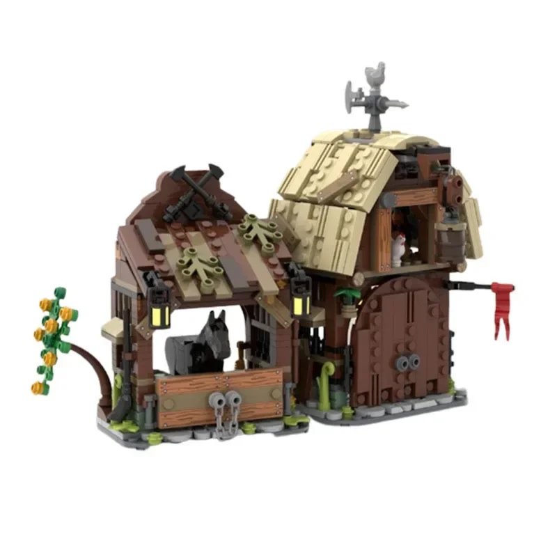 Building Block MOC-114761 Medieval Barn and Stable 594PCS Adult and Children's Puzzle Education Birthday Christmas Toy Gift