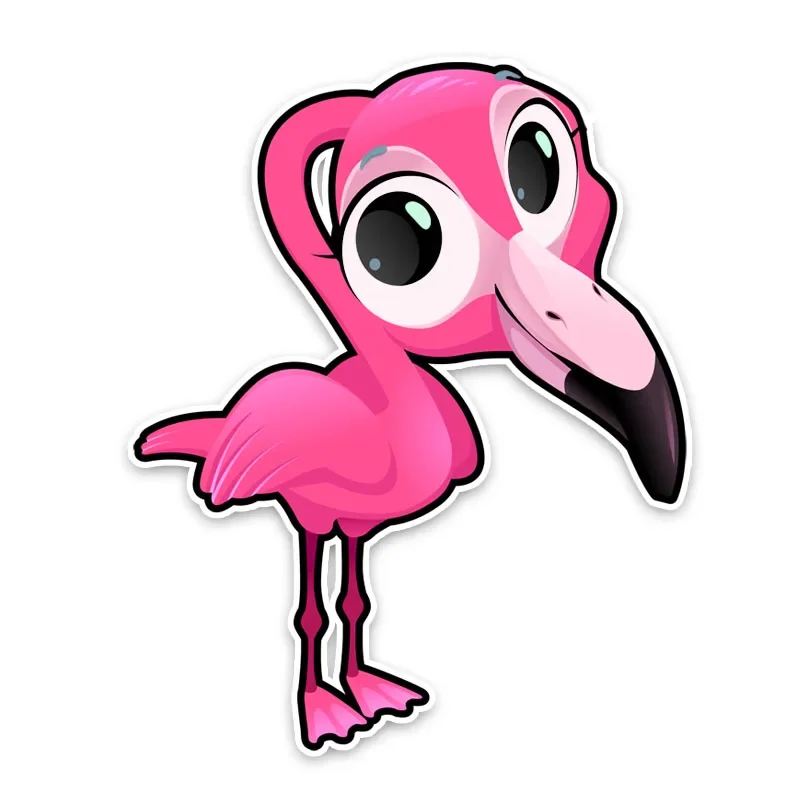 

Creative Personalized Stickers Cute Cartoon Flamingo Car Decoration Waterproof Sunscreen 15*12cm