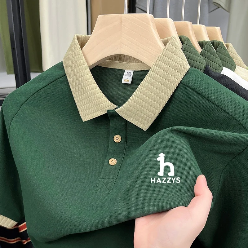 

Summer New Men's Lapel Polo Shirt Original Brand Letter Print Short Sleeve T-Shirt Casual Comfort Soft Business Men's Clothing