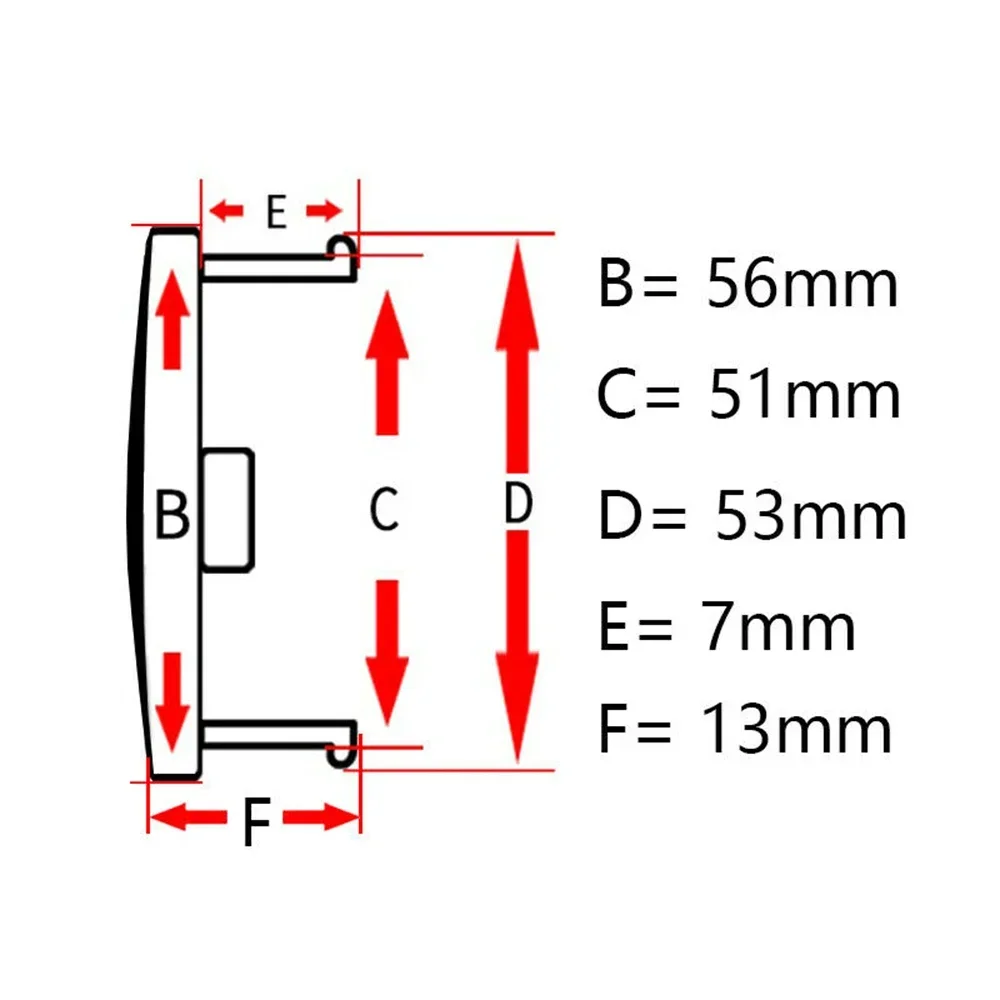 4Pcs 56mm Car Tire Rim Hub Cap Universal Auto Wheel Center Covers Rim Hubcap Hub Cover Replacement Kit