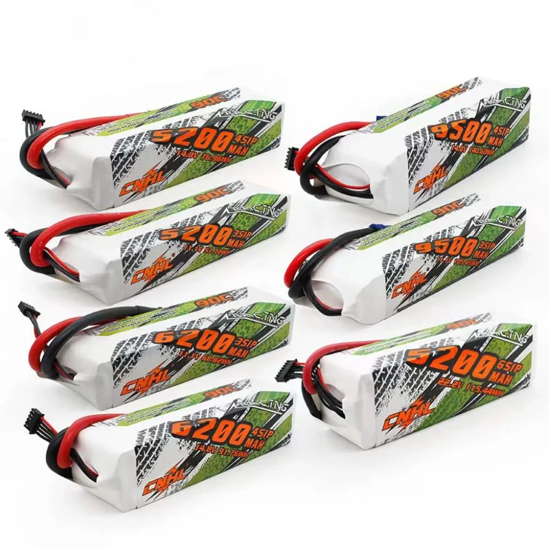 RC Lipo Battery 4S 14.8V 5200mAh 6200mAh 9500mAh  With EC5 QS8 8mm Bullet For  Car Truck Tank Buggy Boat Airplane