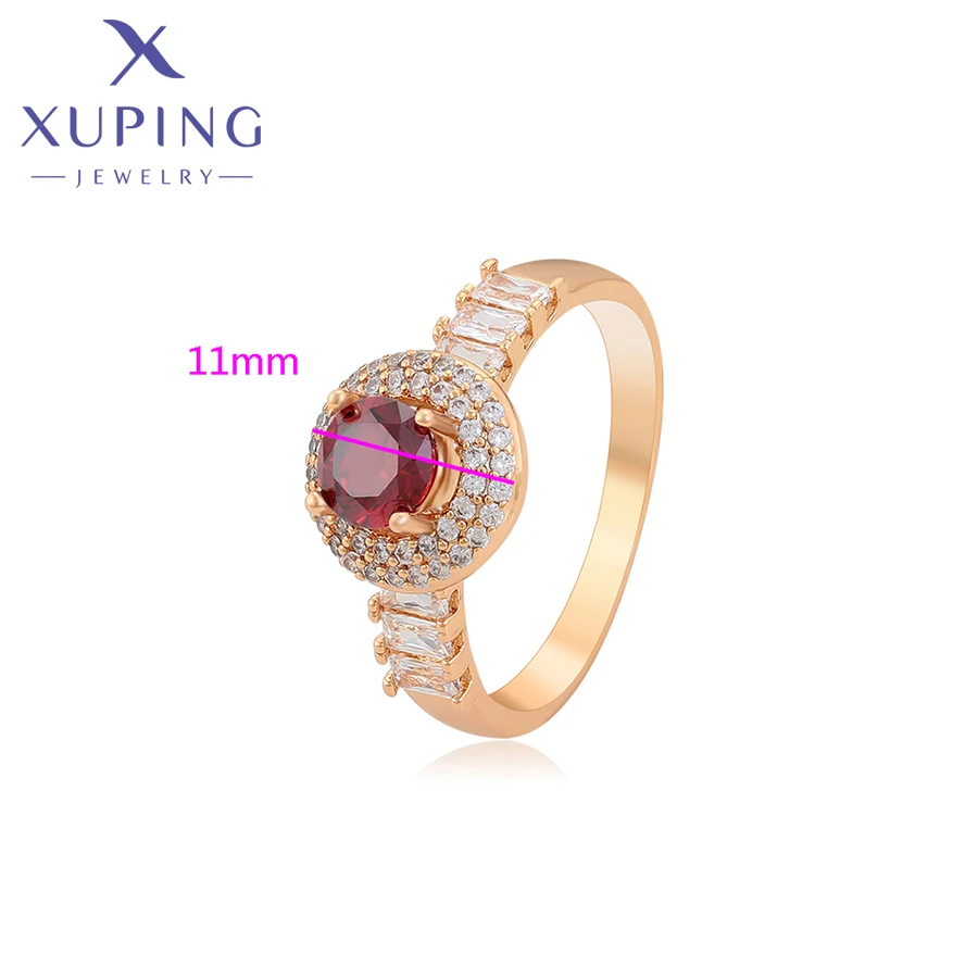 Xuping Jewelry Simple Copper Alloy Fashion Stone Charm Ring of Gold Color for Woman Romantic Gift X000703104