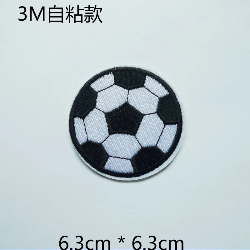 Cartoon Self-adhesive Football Patches Embroidered Soccer Stickers Sport Balls Appliques For Jeans Clothes Backpack Motif Badge