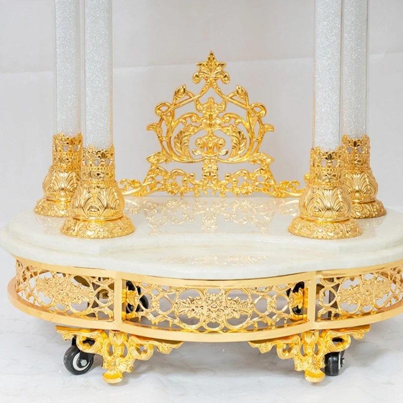 Wholesale simple and easy noble gold antique style metal floor clock