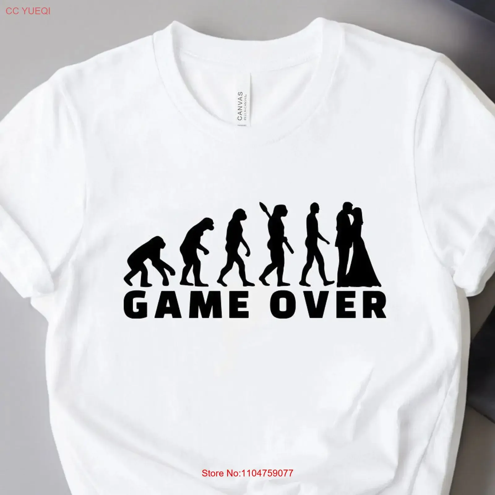 Game Over T Shirt Sarcasm Gamer EngagemenT Funny Groom Marriage For Wedding vintage Washed Slightly designer clothes