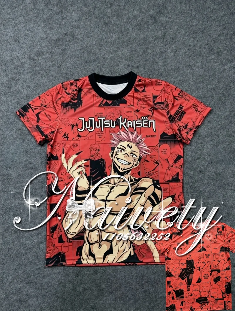 Summer New Jujutsu Kaisen Ryomen Sukuna 3D Comic Print Quick Dry Unisex Loose Breathable Anime Sports Fans Short Sleeve T-shirt