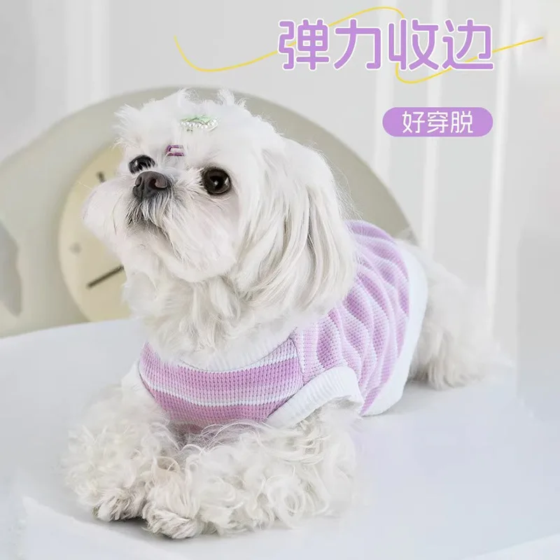 Chaleco a rayas para mascotas: ropa fresca gatos y perros - imagen 4