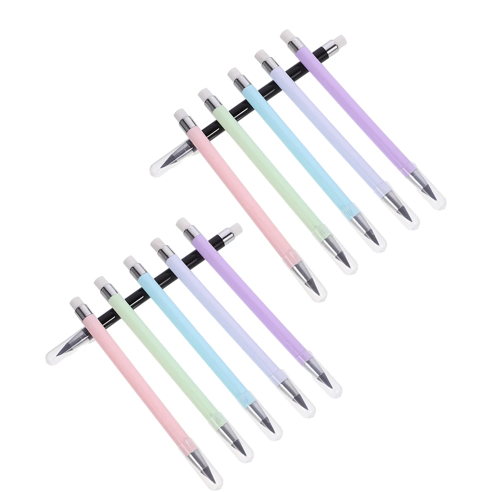 

12pcs Pencil Everlasting Reusable Eraser Drawing Erasable Colored Kids Adults Supplies Portable Smooth Writing