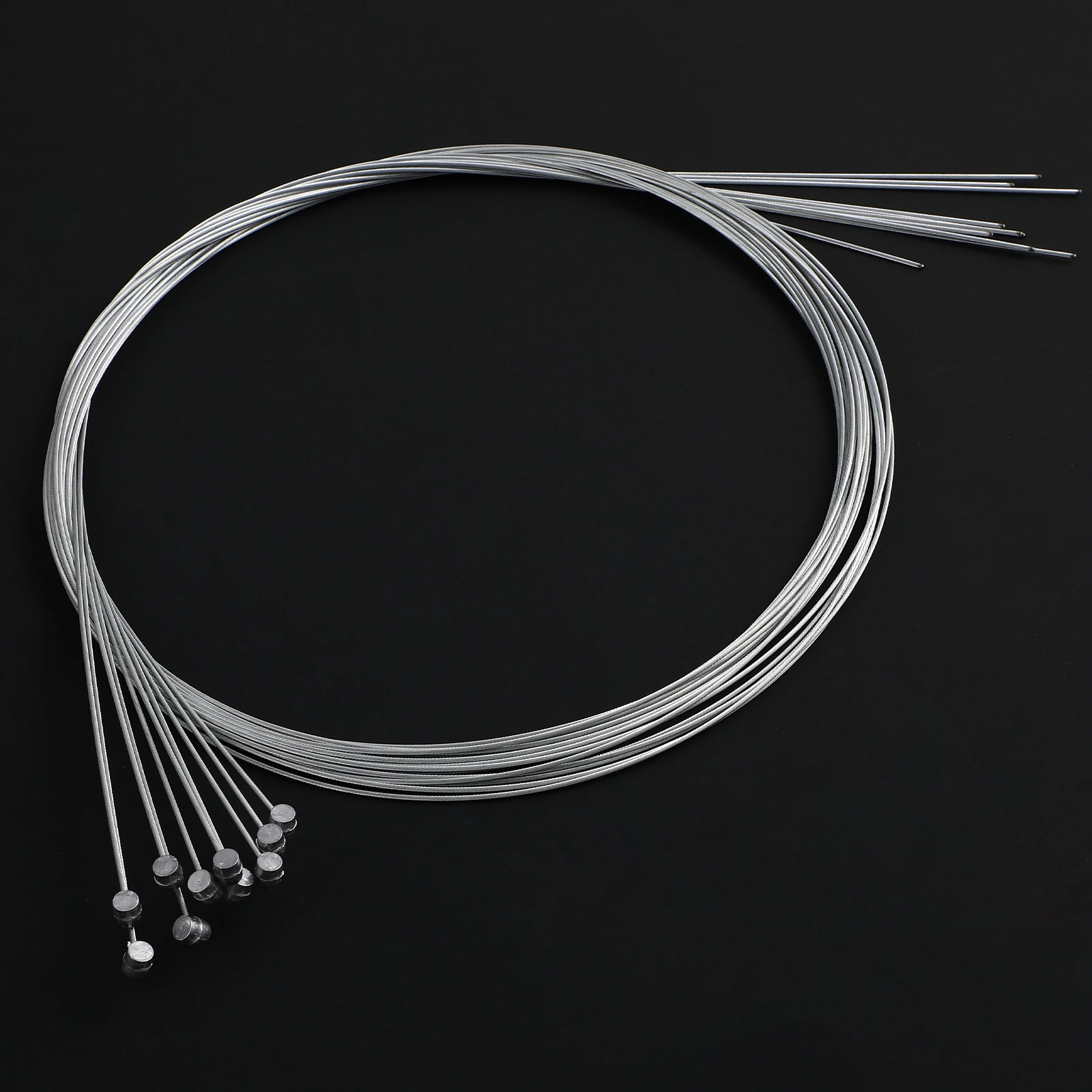 

10 pcs Bike Brake Cable Core Kit Long Wires Ends Accessories for Mountain Bikes Folding Cycles Zinc Coated Steel Durable Smooth