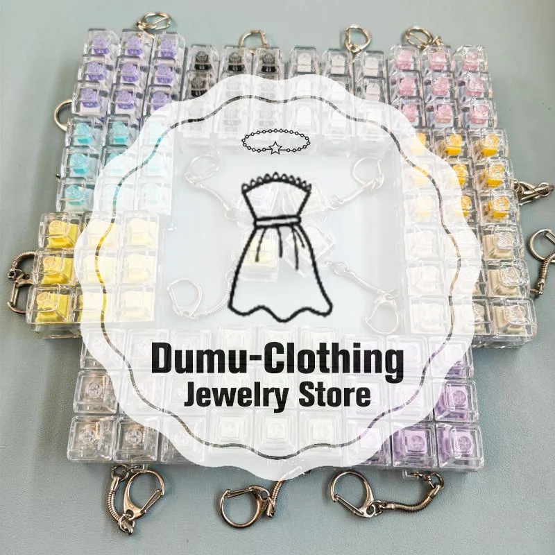 9 Keys Mechanical Switch Fidget Toy Keychain Silent Keyboard Button Stress Relief Toys Bag Pendant Car Key Holder Creative Gift