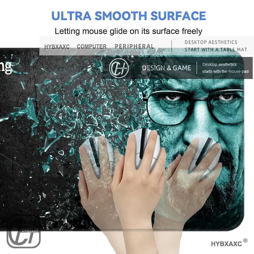 HYBXAXC Table Pads Big Keyboard Gaming Heisenberg Breaking Bad Mouse Pad Gamer Office Pc Xxs Desk Mat Cheap Deskmat Mousepad view 5
