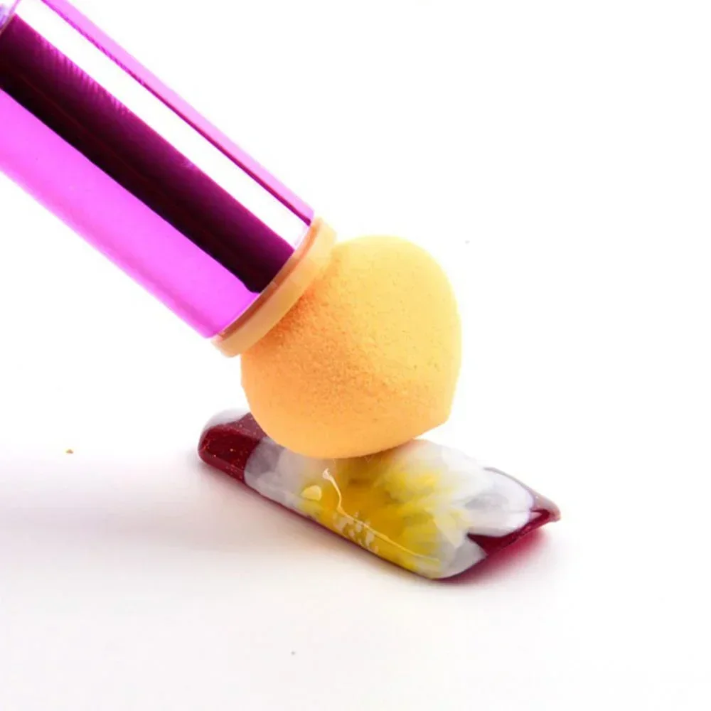 Nagelstempelpen met Diamond Halo Mini Stamping Tool Siliconen sponsapplicator voor Nail Art Designs