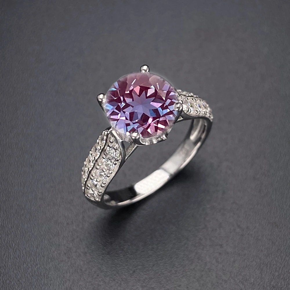 

Создано, выращенные в лаборатории кольца с александритом, серебро 925 пробы, драгоценный камень, круглый 10 мм для женщин, вечерние, свадебный подарок, модные ювелирные изделия, оптовая продажа